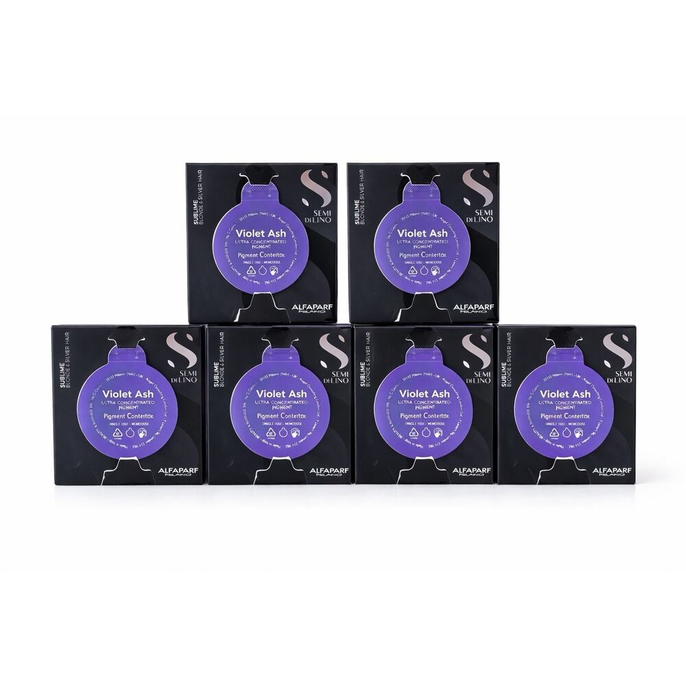 Alfaparf Semi Di Lino Violet Ash Ultra Concentrated Pigment 0.34 fl oz x6